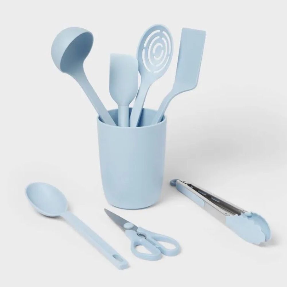 Room Essentials Blue Cooking Utensil Set